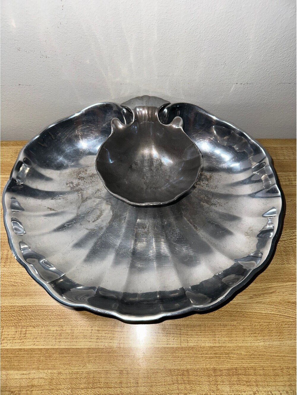 Vintage WILTON ARMETALE Server Bowl Hors D'Ouevres Set